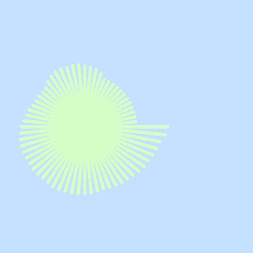 Sketch Nine using a Fast Fourier Transform (FFT) to analyze the volume of an audio in a radial format