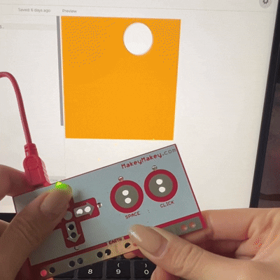 Makey Makey controlling position of circle