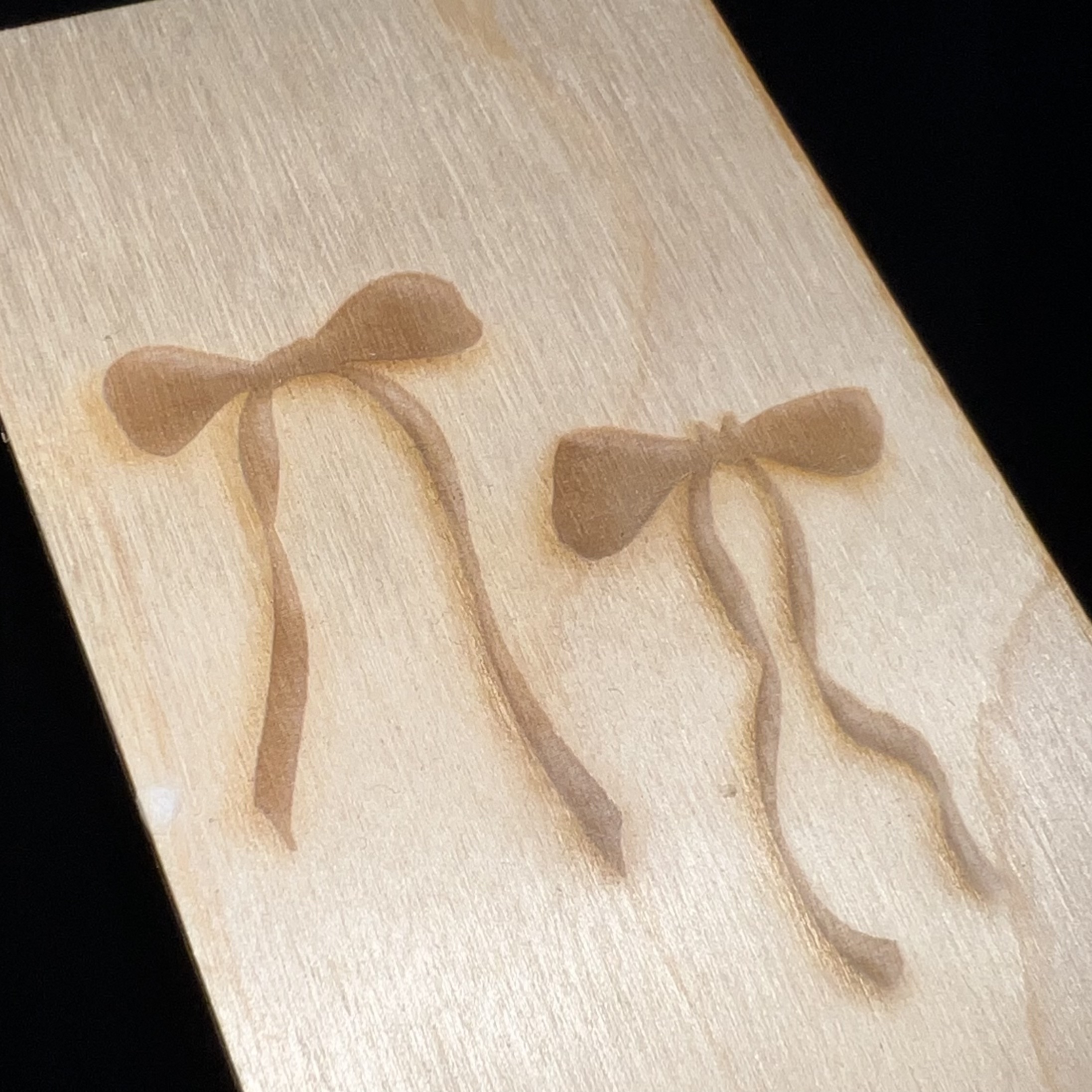 Finished laser cut print phone stand